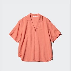 Uniqlo Pink/Coral Button Down Shirt NWOT